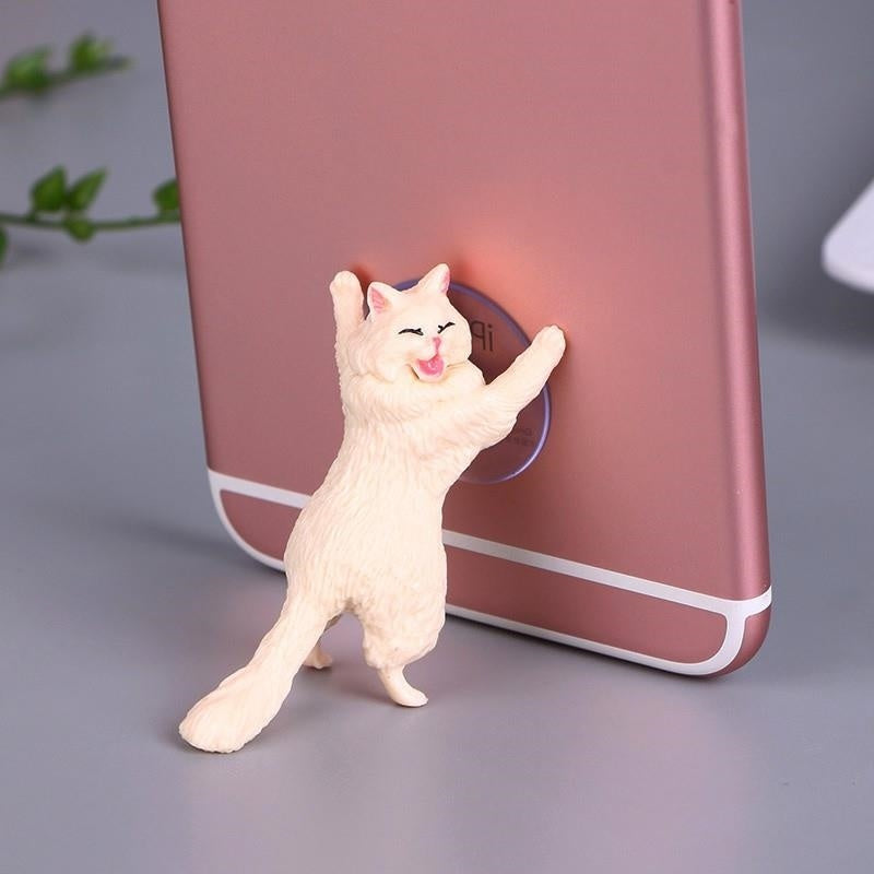 Lazy cat mobile phone holder