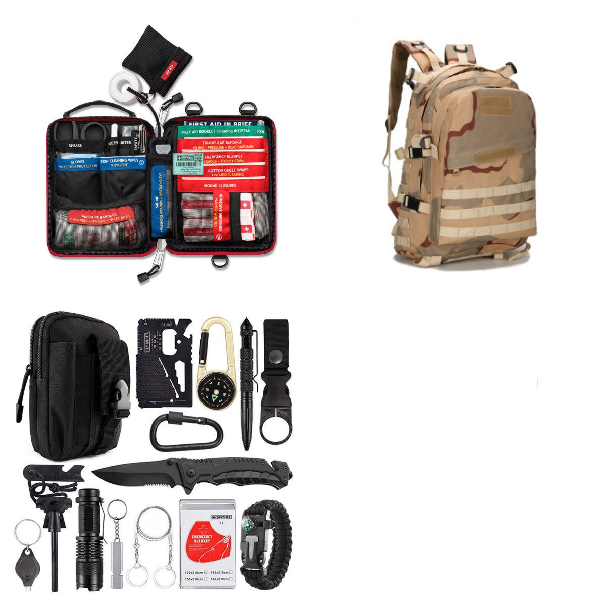 New Outdoor Camping Multi-Function Tool for Survival and Self-Defense