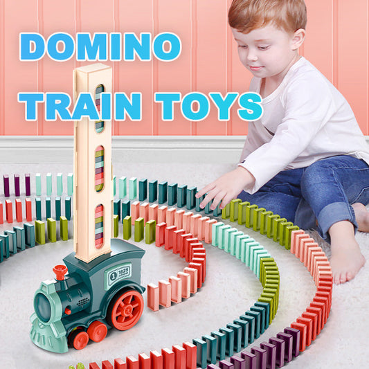 Domino Train Toy, Electric Car Puzzle