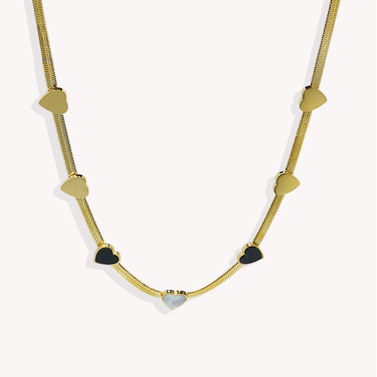 18K Gold Plated Heart Mirror Jewelry Set