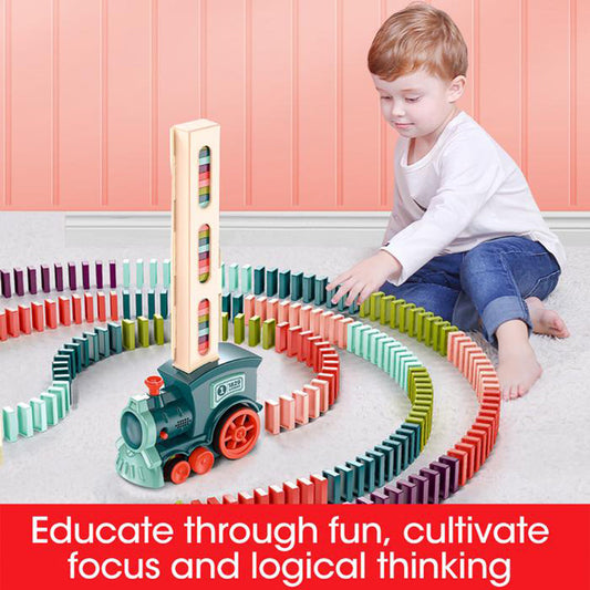 Domino Train Toy, Electric Car Puzzle