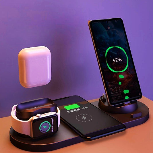 6-in-1 Fast Wireless Charging Dock for iPhone, Phone, Watch & More